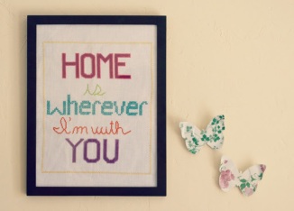 Home is Wherever I'm With You Cross Stitch